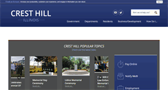 Desktop Screenshot of cityofcresthill.com